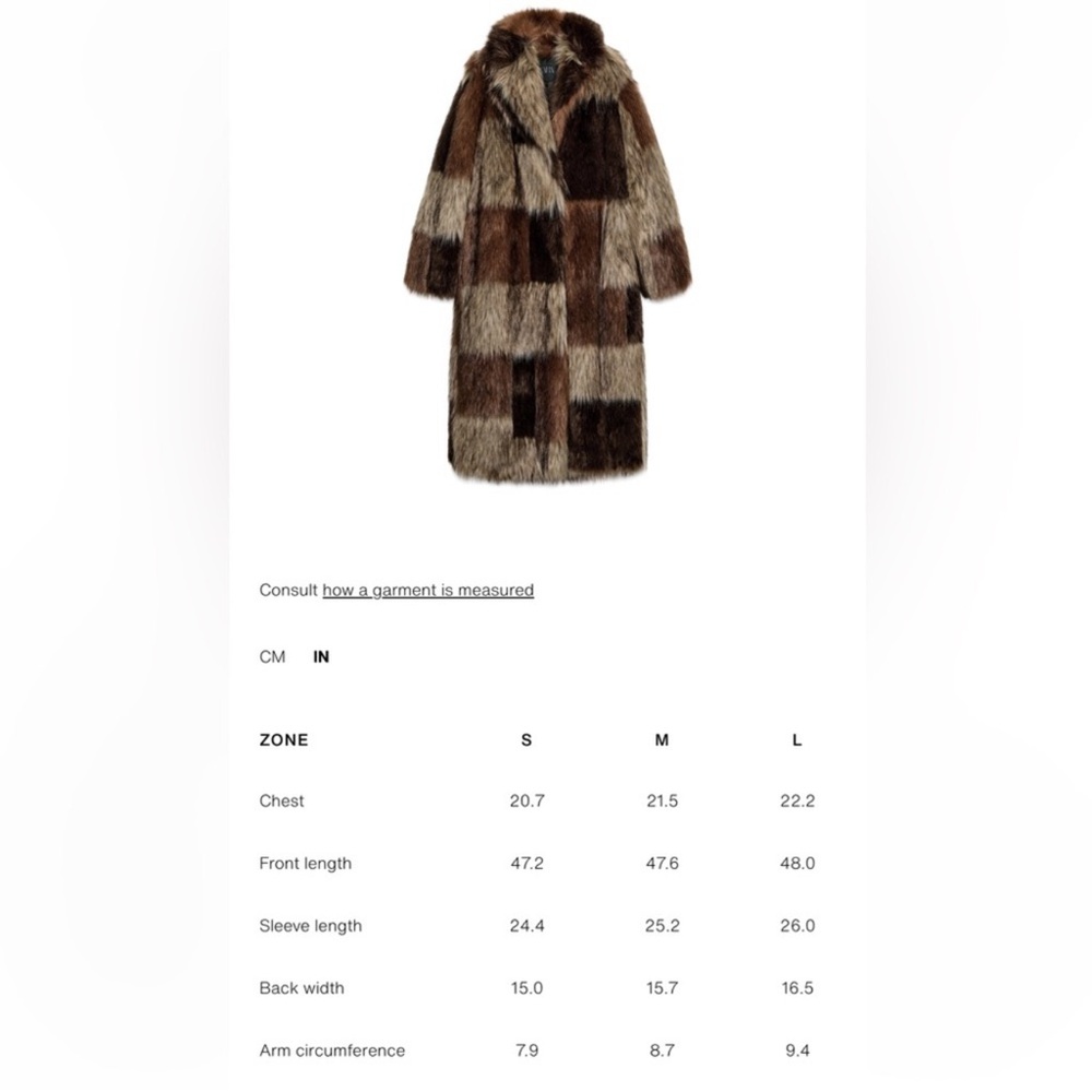 Zara Faux Fur Patchwork coat - Picture 6 of 6